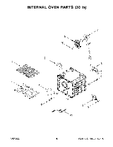 Internal Oven Parts (30 In) Diagram and Parts List for KFGC558JSC05  KitchenAid Range