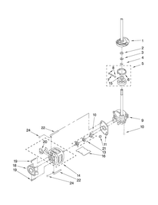 Brake, Clutch, Gearcase, Motor And Pump Parts Diagram and Parts List for 11098752798  Kenmore Washer Dryer Combo