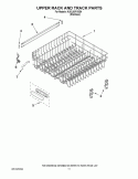 UPPER RACK AND TRACK PARTS Diagram and Parts List for KUDL03FVSS4  KitchenAid Dishwasher