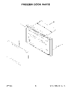 Freezer Door Parts Diagram and Parts List for KRFF302EBS05  KitchenAid Refrigerator