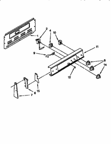 Control Panel Diagram and Parts List for RF302BXDQO  Whirlpool Range