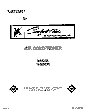 COVER Diagram and Parts List for RH203A1  Whirlpool Air Conditioner