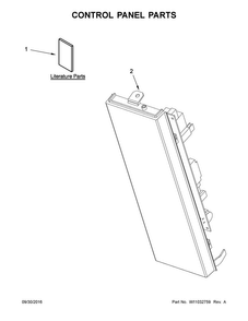Control Panel Parts Diagram and Parts List for WMH73521CS4  Whirlpool Microwave