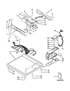 Top And Console Parts Diagram and Parts List for CGD8990XW2  Whirlpool Dryer