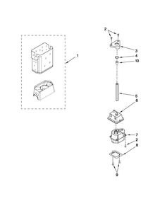 Motor And Ice Container Parts Diagram and Parts List for 10651593011  Kenmore Refrigerator