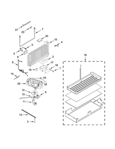 Lower Unit And Tube Parts Diagram and Parts List for KBBR306ESS00  KitchenAid Refrigerator