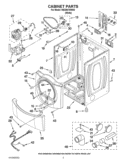 CABINET PARTS Diagram and Parts List for WED9470WW2  Whirlpool Dryer