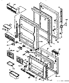 Door Parts Diagram and Parts List for 106W14G  Kenmore Refrigerator