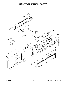 Control Panel Parts Diagram and Parts List for KFGG504KPS1  KitchenAid Range