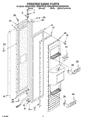 FREEZER DOOR PARTS Diagram and Parts List for KSSS36QKB02  KitchenAid Refrigerator
