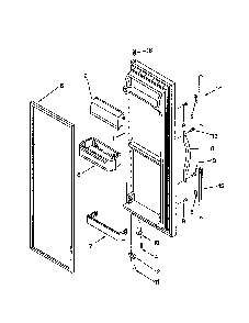 Refrigerator door Diagram and Parts List for 10652242102  Kenmore Refrigerator