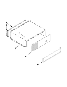 Top Grille And Unit Cover Diagram and Parts List for KBRO36FTX08  KitchenAid Refrigerator