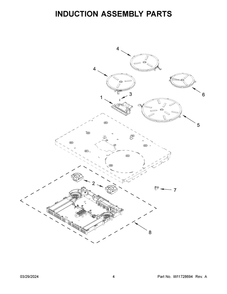 Induction Assembly Parts Diagram and Parts List for WSIS5030RV0  Whirlpool Range