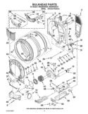 BULKHEAD PARTS Diagram and Parts List for WED88HEAW0  Whirlpool Dryer