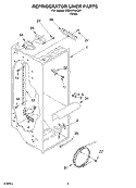 REFRIGERATOR LINER Diagram and Parts List for SS25AFXKQ01  Whirlpool Refrigerator