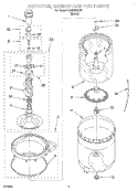 AGITATOR, BASKET AND TUB Diagram and Parts List for KAWS855JE0  KitchenAid Washer