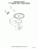 TURNTABLE PARTS Diagram and Parts List for WMH1163XVB2  Whirlpool Microwave