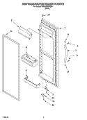 REFRIGERATOR DOOR PARTS Diagram and Parts List for RS22AQXMQ00  Roper Refrigerator