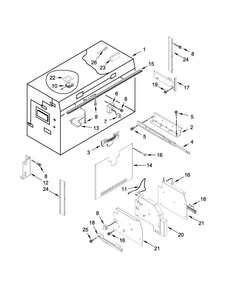 Freezer Liner Parts Diagram and Parts List for KBFN406EPA00  KitchenAid Refrigerator