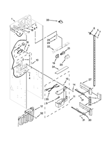 Refrigerator Liner Parts Diagram and Parts List for KSSC42QVS06  KitchenAid Refrigerator