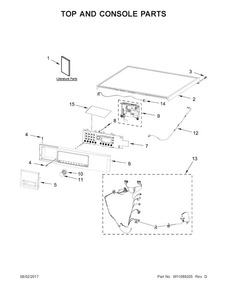 Part Location Diagram of W11091538 Whirlpool CONSOLE