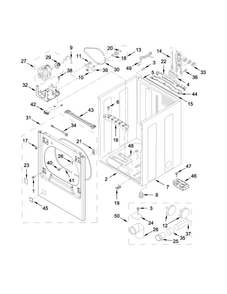 Cabinet Parts Diagram and Parts List for 11079133411  Kenmore Dryer