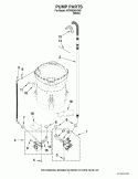 PUMP PARTS Diagram and Parts List for WTW8240YW0  Whirlpool Washer