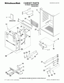 CABINET PARTS Diagram and Parts List for KBCO24LSBX04  KitchenAid Wine and Beverage Cooler
