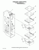FREEZER LINER PARTS Diagram and Parts List for GSS26C5XXY04  Whirlpool Refrigerator