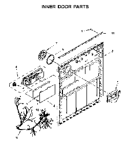 Inner door parts Diagram and Parts List for 66514502N020  Kenmore Dishwasher