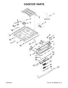 Part Location Diagram of W11409283 Whirlpool KNOB