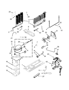 Unit Parts Diagram and Parts List for KRFF300ESS01  KitchenAid Refrigerator