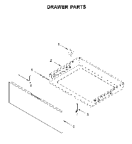 Drawer parts Diagram and Parts List for WFC150M0JS0  Whirlpool Range