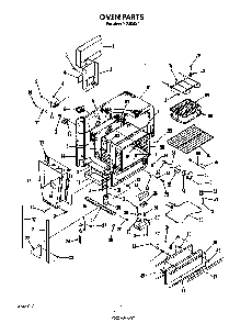 Oven Diagram and Parts List for 2496*0A  Roper Range