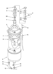Tub And Basket Parts Diagram and Parts List for 11088732794  Kenmore Washer Dryer Combo