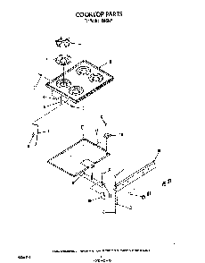 Cook Top Diagram and Parts List for H8858*1  Roper Range