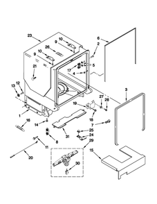 Diagram 10 Diagram and Parts List for KUDS30IVBS4  KitchenAid Dishwasher