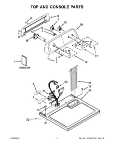 Part Location Diagram of W10701552 Whirlpool Rotary switch
