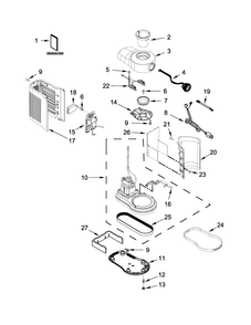 Unit Parts Diagram and Parts List for 5KSB5075EWH0  KitchenAid Blender