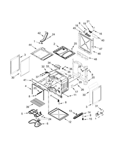 Chassis Parts Diagram and Parts List for WEC310S0FS0  Whirlpool Range
