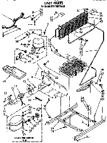 Unit Diagram and Parts List for KTRF18KTO00  KitchenAid Refrigerator