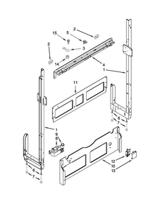 Frame Parts Diagram and Parts List for UDT555SBDP0  Whirlpool Dishwasher