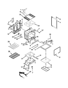 Chassis Parts Diagram and Parts List for WFG540H0AB2  Whirlpool Range