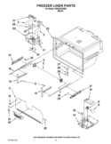 FREEZER LINER PARTS Diagram and Parts List for GI5SVAXVB03  Whirlpool Refrigerator