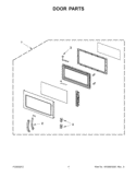 DOOR PARTS Diagram and Parts List for WMH2175XVS6  Whirlpool Microwave