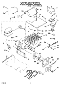 UPPER UNIT PARTS Diagram and Parts List for KSSS48FMX01  KitchenAid Refrigerator