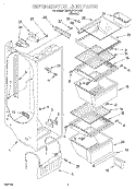 REFRIGERATOR LINER Diagram and Parts List for 7MED20TWDN00  Whirlpool Refrigerator