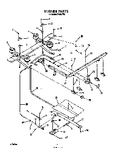Burner Diagram and Parts List for F4357*2  Roper Range