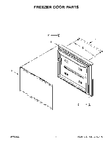Freezer Door Parts Diagram and Parts List for KRFF300ESS02  KitchenAid Refrigerator