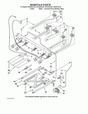 MANIFOLD PARTS Diagram and Parts List for WFG374LVD1  Whirlpool Range
